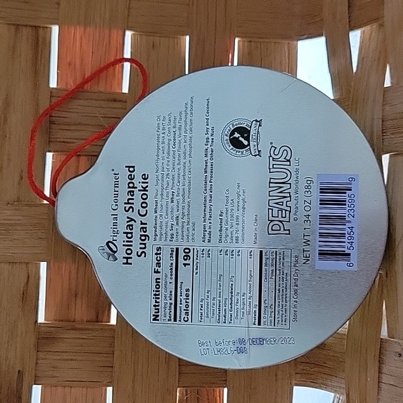 SNOOPY COOKIES HOLIDAY SHAPED BY ORIGINAL GOURMET IN SNOOPY DECORATED TINS - Picture 3 of 5